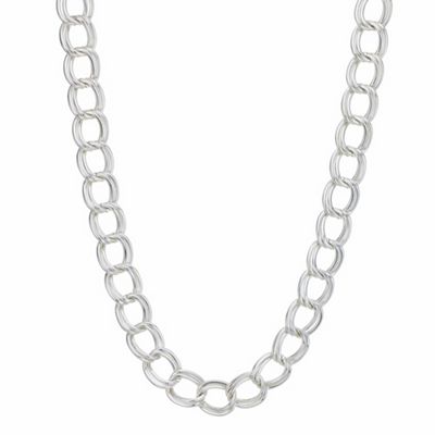 Silver multi link necklace